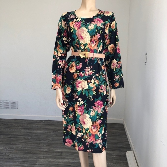 RV XUAN midi 3/4 sleeve floral dress size:XXL - Picture 7 of 11